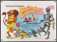 8p339 BEDKNOBS & BROOMSTICKS British quad R1979 Walt Disney, Angela Lansbury, great cartoon art!