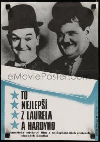 8p505 BEST OF LAUREL & HARDY Czech 12x16 1978 cool different image of Stan & Oliver by Hampl!