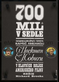8p506 BITE THE BULLET Czech 11x16 1975 Gene Hackman, James Coburn, different design by Vlach!