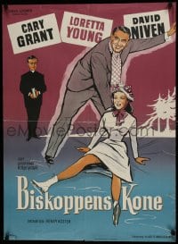 8p207 BISHOP'S WIFE Danish R1959 Cary Grant, Loretta Young, priest David Niven, Stilling art!