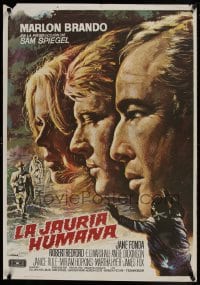 8p010 CHASE Spanish R1975 Marlon Brando, Jane Fonda, Robert Redford, cool Mac art!