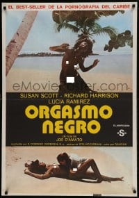 8p013 SEX & BLACK MAGIC Spanish 1981 Joe D'Amato's Orgasmo Nero, sexy tropical beach images!