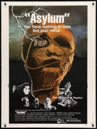 8r006 ASYLUM 30x40 1972 Peter Cushing, Britt Ekland, Robert Bloch, horror!