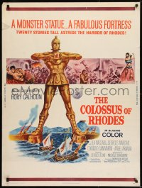 8r015 COLOSSUS OF RHODES 30x40 1961 Sergio Leone's Il colosso di Rodi, mythological Greek giant!