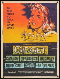 8r028 GIDGET 30x40 1959 American Bandstand's Dick Clark goes for Sandra Dee!