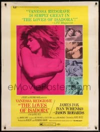 8r049 LOVES OF ISADORA 30x40 1969 classic Skrebneski photo of sexy Vanessa Redgrave covering herself!