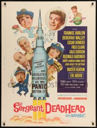 8r085 SERGEANT DEADHEAD 30x40 1965 Frankie Avalon, sexy Deborah Walley, Buster Keaton