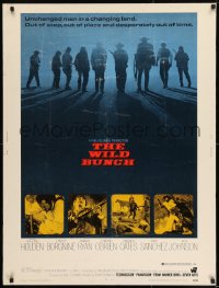 8r109 WILD BUNCH 30x40 1969 Sam Peckinpah cowboy classic, William Holden & Ernest Borgnine!