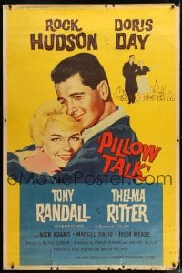 8r141 PILLOW TALK style Y 40x60 1959 bachelor Rock Hudson loves pretty career girl Doris Day!