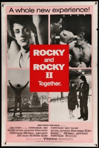 8r142 ROCKY/ROCKY II 40x60 1980 Sylvester Stallone boxing classic double-feature!