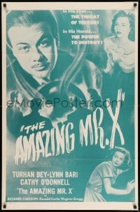 8r228 AMAZING MR. X 1sh R1950s in his eyes, the threat of terror, in his hands, the power to destroy