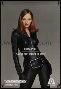 8r244 AVENGERS teaser 1sh 1998 sexy Uma Thurman as Emma Peel - saving the world in style!