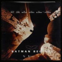 8r168 BATMAN BEGINS 48x48 video poster 2005 Christian Bale as the Caped Crusader & bats!