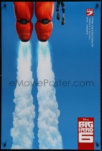 8r283 BIG HERO 6 advance DS 1sh 2014 Walt Disney CGI superhero action flying through blue sky!