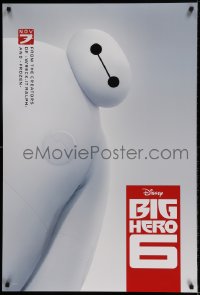 8r284 BIG HERO 6 advance DS 1sh 2014 Walt Disney CGI, cool image of Baymax & white background!