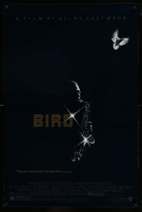 8r289 BIRD 1sh 1988 directed by Clint Eastwood, biography of jazz legend Charlie Parker!
