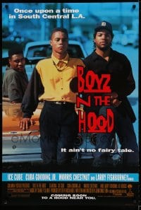 8r306 BOYZ N THE HOOD int'l advance DS 1sh 1991 Cuba Gooding Jr., Ice Cube, John Singleton!