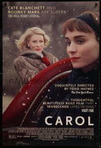 8r324 CAROL DS 1sh 2015 Todd Haynes, great images of Academy nominees Cate Blanchett and Rooney Mara