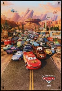 8r325 CARS int'l advance DS 1sh 2006 Walt Disney Pixar animated automobile racing, great cast image!