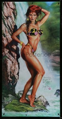 8r186 JOE JUSKO 30x59 commercial poster 1991 sexy art of Mary Jane Watson-Parker in bikini!