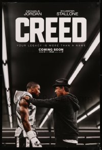 8r350 CREED int'l teaser DS 1sh 2015 image of Sylvester Stallone as Rocky Balboa with Jordan!