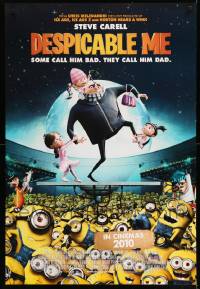 8r374 DESPICABLE ME int'l advance DS 1sh 2010 Summer style, Steve Carell, cute CGI, superbad, superdad!
