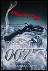 8r377 DIE ANOTHER DAY teaser DS 1sh 2002 Pierce Brosnan as James Bond, cool image of gun melting ice
