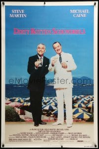 8r379 DIRTY ROTTEN SCOUNDRELS 1sh 1988 wacky Steve Martin & Michael Caine, directed by Frank Oz!