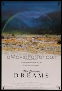 8r391 DREAMS DS 1sh 1990 Akira Kurosawa, Steven Spielberg, rainbow over flowers!