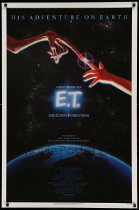 8r394 E.T. THE EXTRA TERRESTRIAL studio style 1sh 1982 Drew Barrymore, Steven Spielberg, Alvin art!