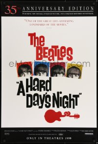 8r497 HARD DAY'S NIGHT advance 1sh R1999 The Beatles in their first film, rock & roll classic!