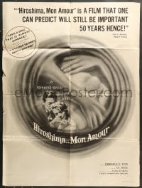 8r516 HIROSHIMA MON AMOUR 30x40 1960 Alain Resnais classic, Emmanuelle Riva, Eiji Okada
