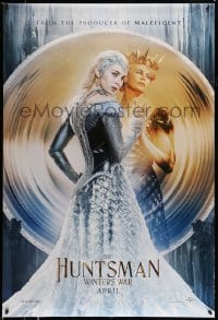 8r536 HUNTSMAN WINTER'S WAR teaser DS 1sh 2016 Emily Blunt and Charlize Theron, villains!