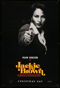 8r562 JACKIE BROWN teaser 1sh 1997 Quentin Tarantino, cool image of Pam Grier in title role!