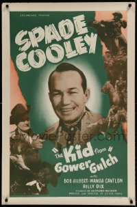 8r584 KID FROM GOWER GULCH 1sh 1949 western cowboy Spade Cooley, Bob Gilbert, western action!