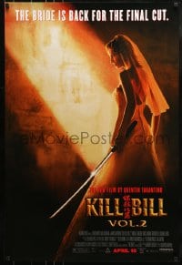 8r586 KILL BILL: VOL. 2 advance DS 1sh 2004 bride Uma Thurman with katana, Quentin Tarantino!