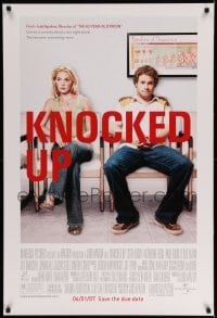 8r593 KNOCKED UP advance DS 1sh 2007 Rogen & Katherine Heigl in doctor's office, save the due date!