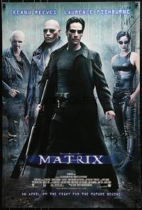 8r672 MATRIX advance DS 1sh 1999 Keanu Reeves, Carrie-Anne Moss, Laurence Fishburne, Wachowskis!