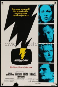 8r723 NETWORK advance 1sh 1976 written by Paddy Cheyefsky, William Holden, Sidney Lumet classic!