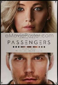 8r741 PASSENGERS teaser DS 1sh 2016 close-up images of Jennifer Lawrence and Chris Pratt!