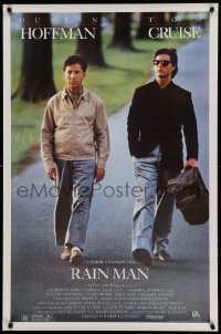 8r778 RAIN MAN 1sh 1988 Tom Cruise & autistic Dustin Hoffman, directed by Barry Levinson!
