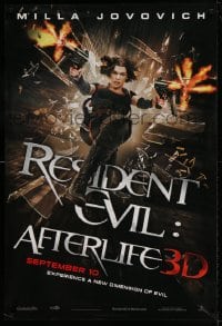 8r784 RESIDENT EVIL: AFTERLIFE teaser DS 1sh 2010 sexy Milla Jovovich returns in 3-D!