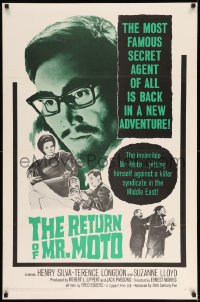 8r786 RETURN OF MR. MOTO 1sh 1965 Asian detective Henry Silva is now the famous secret agent!