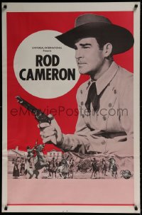 8r807 ROD CAMERON 1sh 1960s cool western cowboy image of the star with gun!
