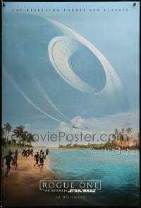 8r809 ROGUE ONE int'l French language teaser DS 1sh 2016 A Star Wars Story, Death Star and battle!