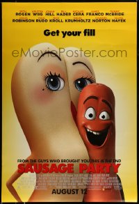 8r820 SAUSAGE PARTY advance DS 1sh 2016 Seth Rogen, Jonah Hill, outrageous image, get your fill!