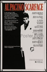 8r824 SCARFACE 1sh 1983 Al Pacino as Tony Montana, Brian De Palma, Oliver Stone!
