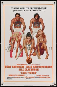 8r830 SEMI-TOUGH 1sh 1977 Burt Reynolds, Kris Kristofferson, sexy girls & football art by McGinnis!