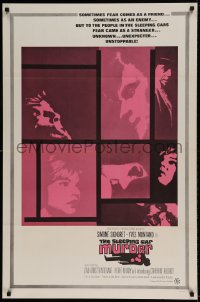 8r851 SLEEPING CAR MURDER 1sh 1966 Costa-Gavras' Compartiment tueurs, Simone Signoret, Montand!