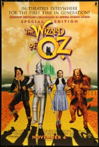 8r978 WIZARD OF OZ advance DS 1sh R1998 Victor Fleming, Judy Garland all-time classic!